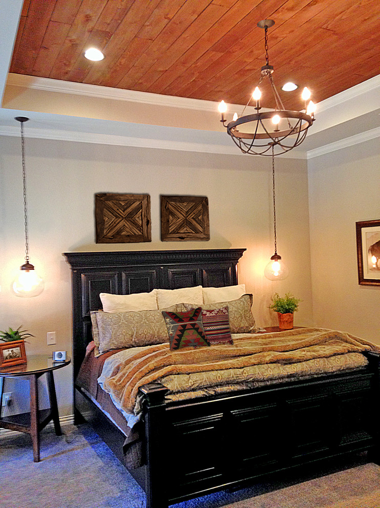 Oil Rubbed Bronze Chandelier Bedroom with Bedside Pendant Black King1