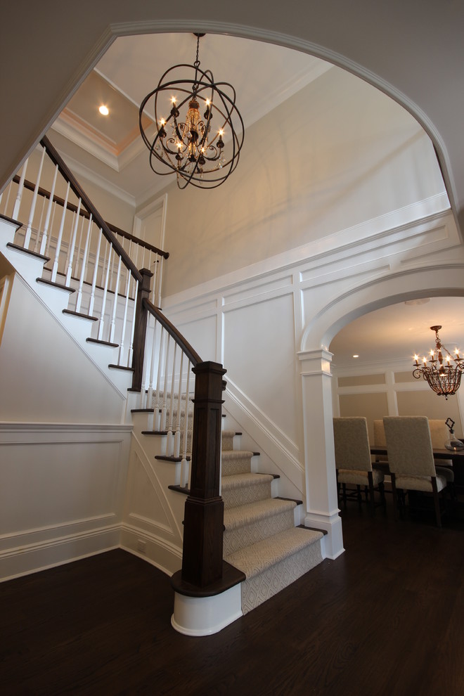Oil Rubbed Bronze Chandelier Spaces Transitional with Entry Foyer Gray Walls1