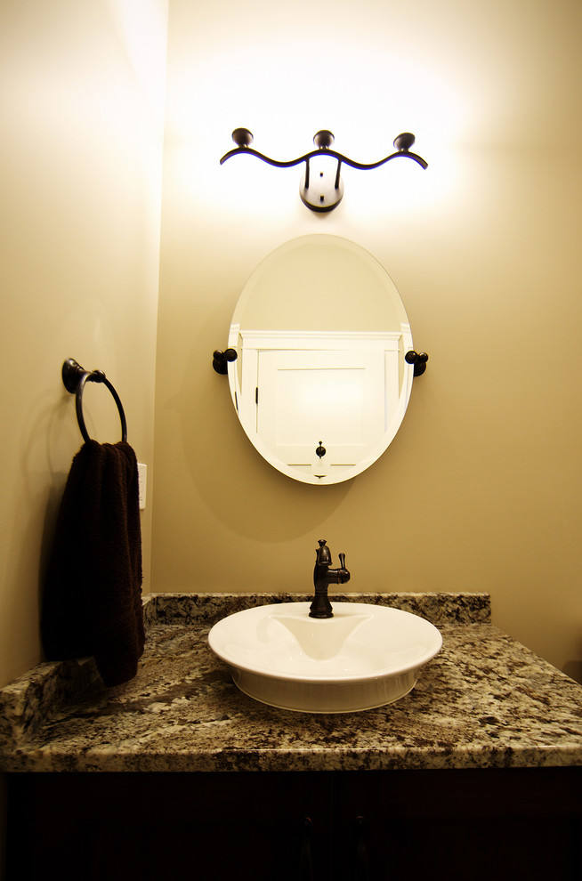 Oil Rubbed Bronze Mirror Bathroom Traditional with Eagle Granite Oil Rubbed