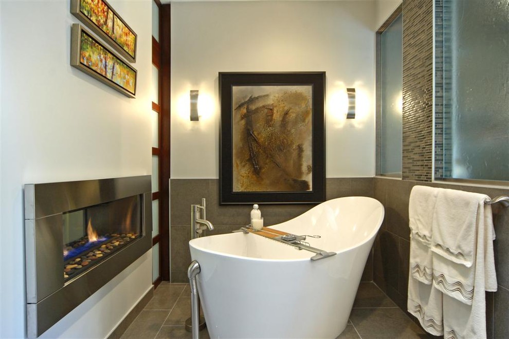 Old Fashioned Bathtub Bathroom Modern with Art Bath Fireplace Freestanding