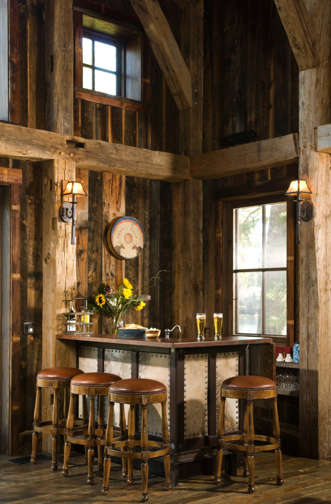 Old World Bar Stools Home Bar Rustic with Cabin Exposed Beams High