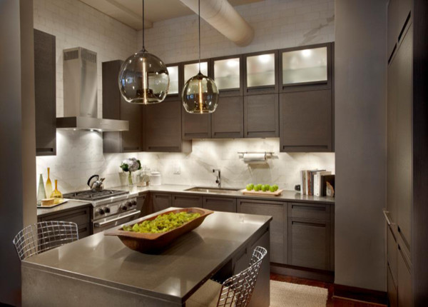 Orange Area Rug Kitchen Contemporary with Artistic Tile Backsplash Calacatta