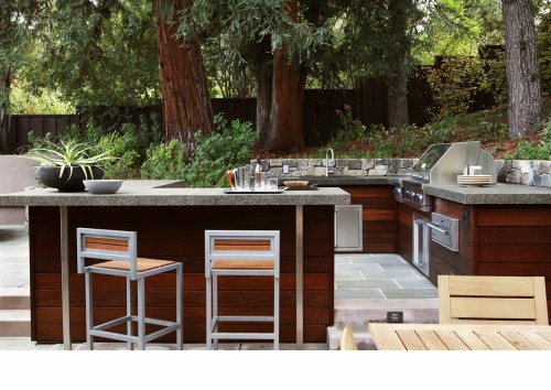 Outdoor Barbeque Designs Patio Contemporary with Bar Bluestone Paving Container