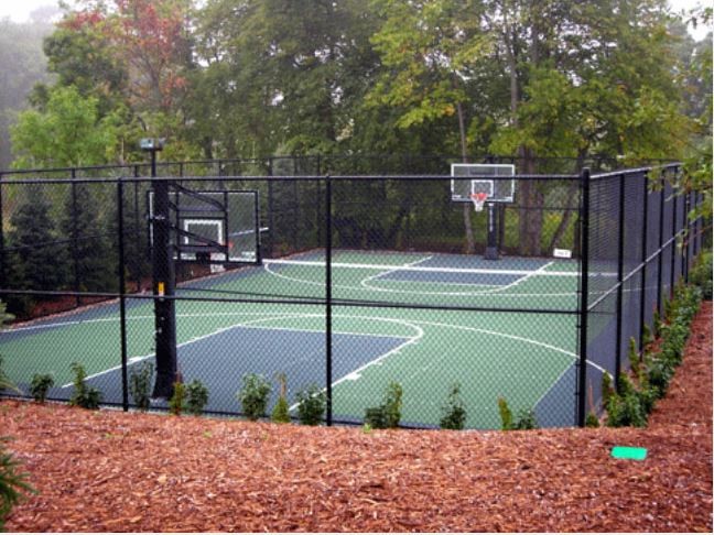 Outdoor Basketball Court Landscape Traditional with Backyard Basketball Courts Basketball