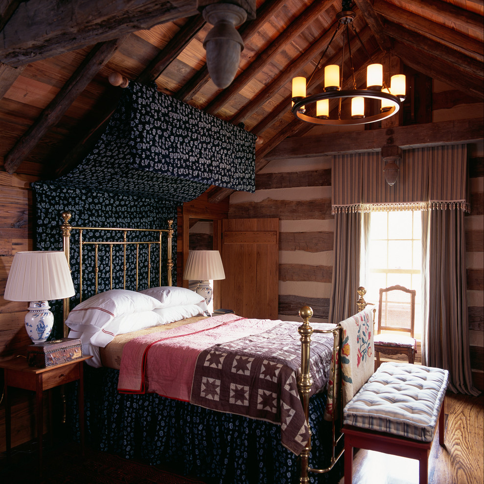 Outdoor Canopy Fabric Bedroom Rustic with 18th Century Antique Wood