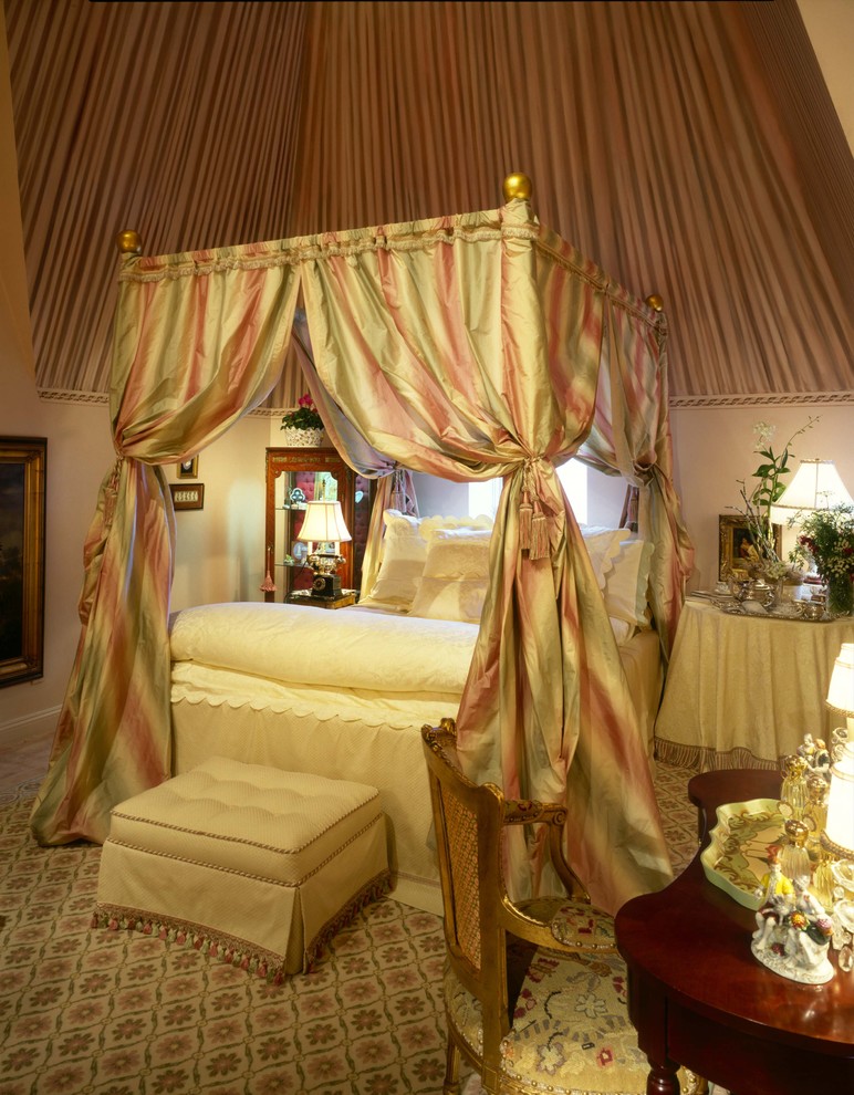 Outdoor Canopy Fabric Bedroom Traditional with Bedside Table Canopy Bed