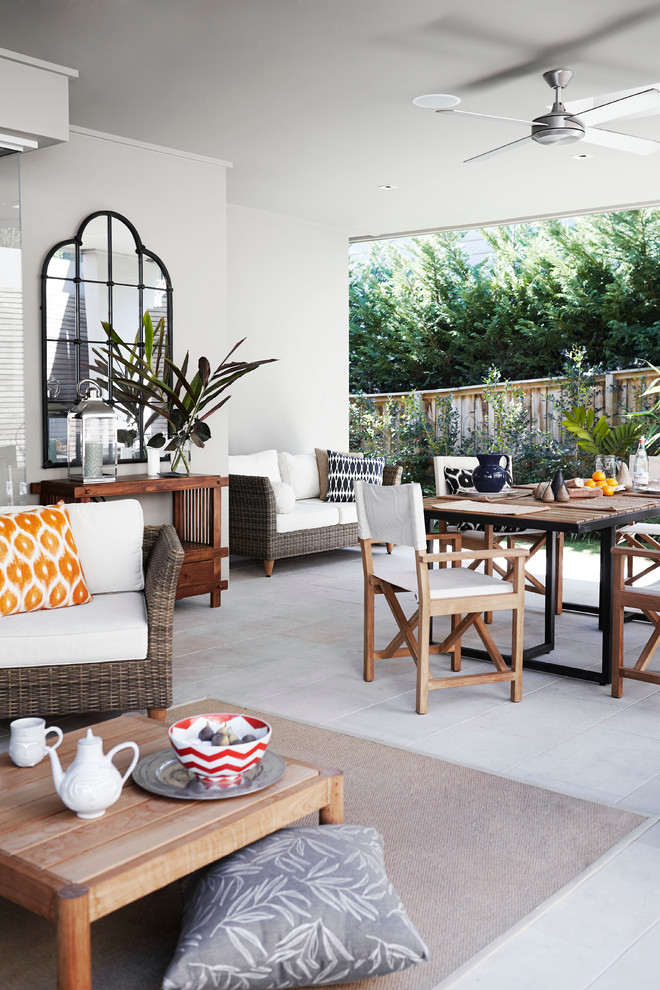 Outdoor Console Table Patio Contemporary with Alfresco Ceiling Fan Garden