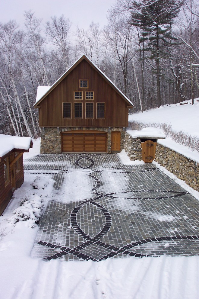 Outdoor Driveway Lighting Garage and Shed Rustic with Cabin Cobble Drive Decorative