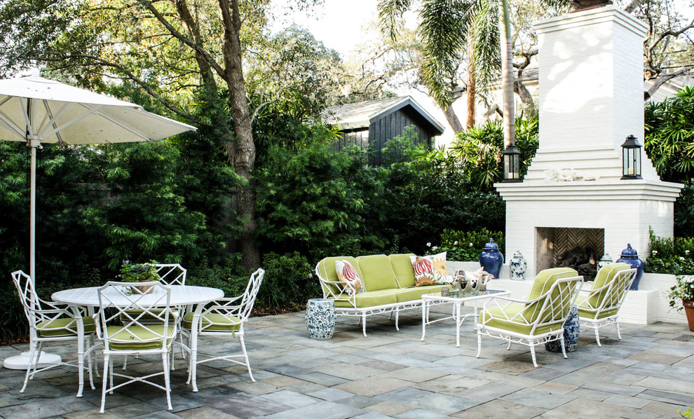 Outdoor Fireplace Plans Free Patio Traditional with Blue and White Garden