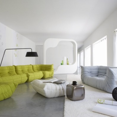 Outdoor Floor Lamps Living Room Modern with Area Rug Concrete Floor