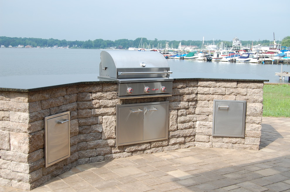 Outdoor Grill Island Patio Traditional with Delta Heat Grill Granite2