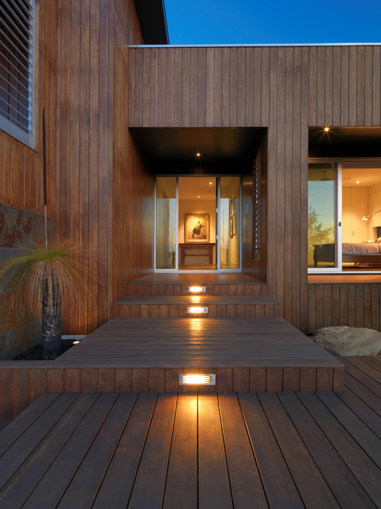 Outdoor Motion Sensor Light Entry Contemporary with Boulder Deck Entry Glass