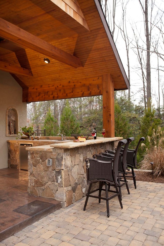 Outdoor Patio Bar Ideas Patio Traditional with Brick Paving Concrete Paving