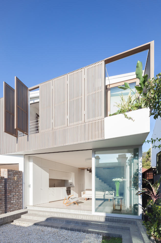 Outdoor Privacy Screen Ideas Exterior Contemporary with Australia Balmain Bricks Courtyard