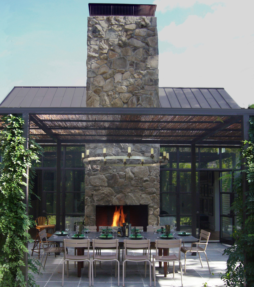 Outdoor Rooms with Fireplaces Patio Farmhouse with Art Candle Holder Candles