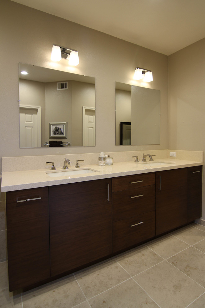 Outdoor Serving Carts Bathroom Contemporary with Bamboo Cabinetry Bath Tub