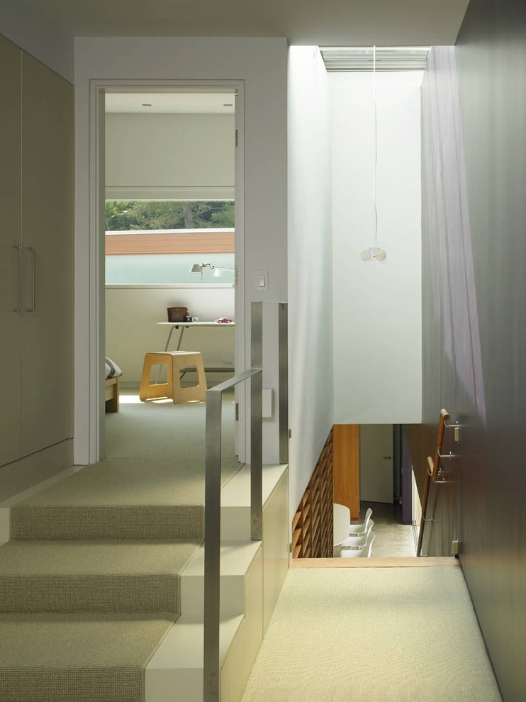 Outdoor Stair Railing Hall Modern with Atrium Banister Built Ins
