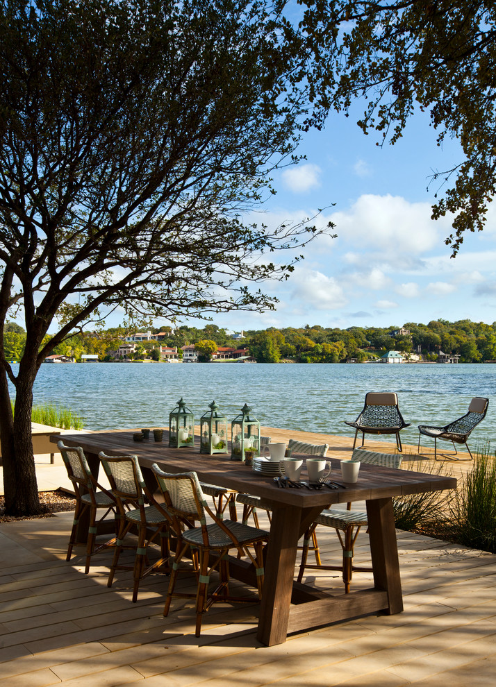Outdoor Table Legs Deck Transitional with Deck Dock Lake Lake