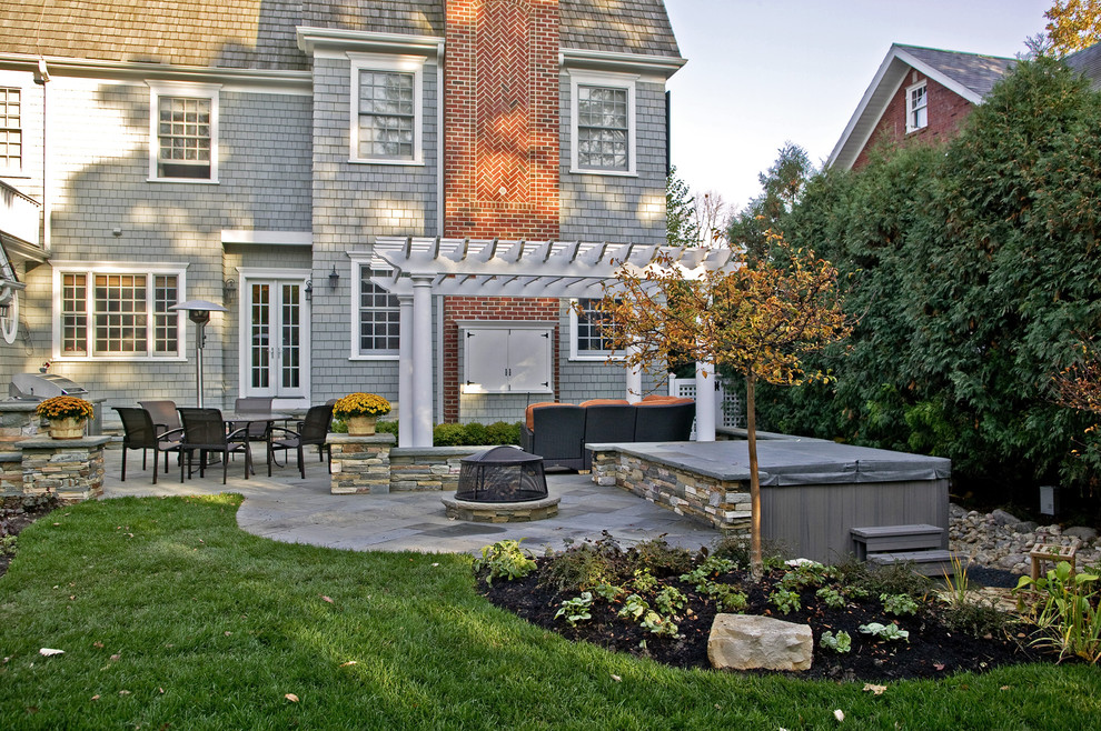 Outdoor Tv Enclosure Landscape Traditional with Bluestone Patio Built In