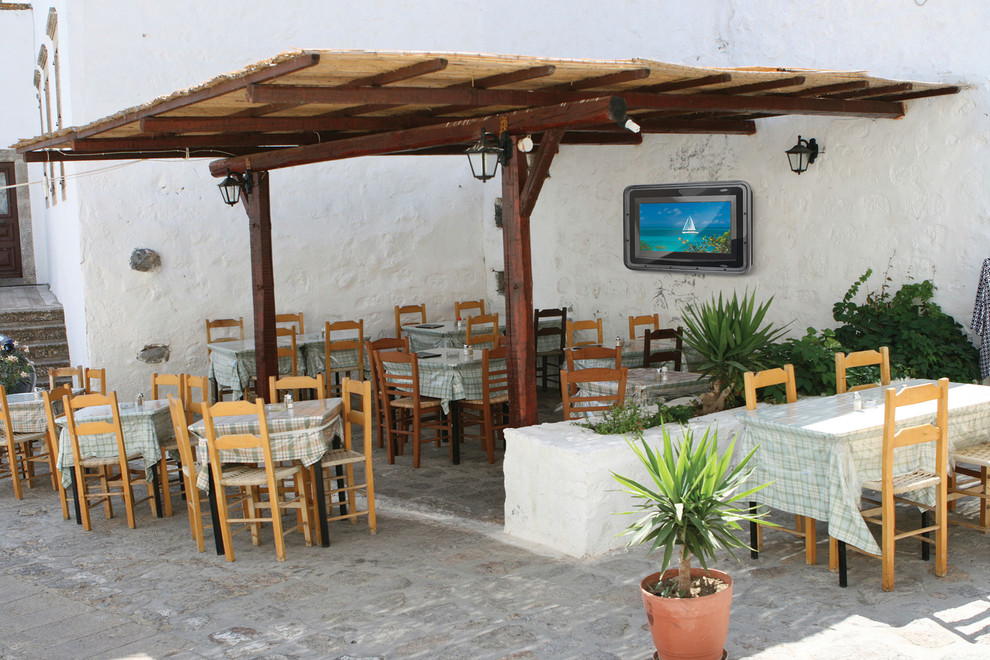 Outdoor Tv Enclosure Patio Mediterranean with Indoor Outdoor Living Outdoor Chairs