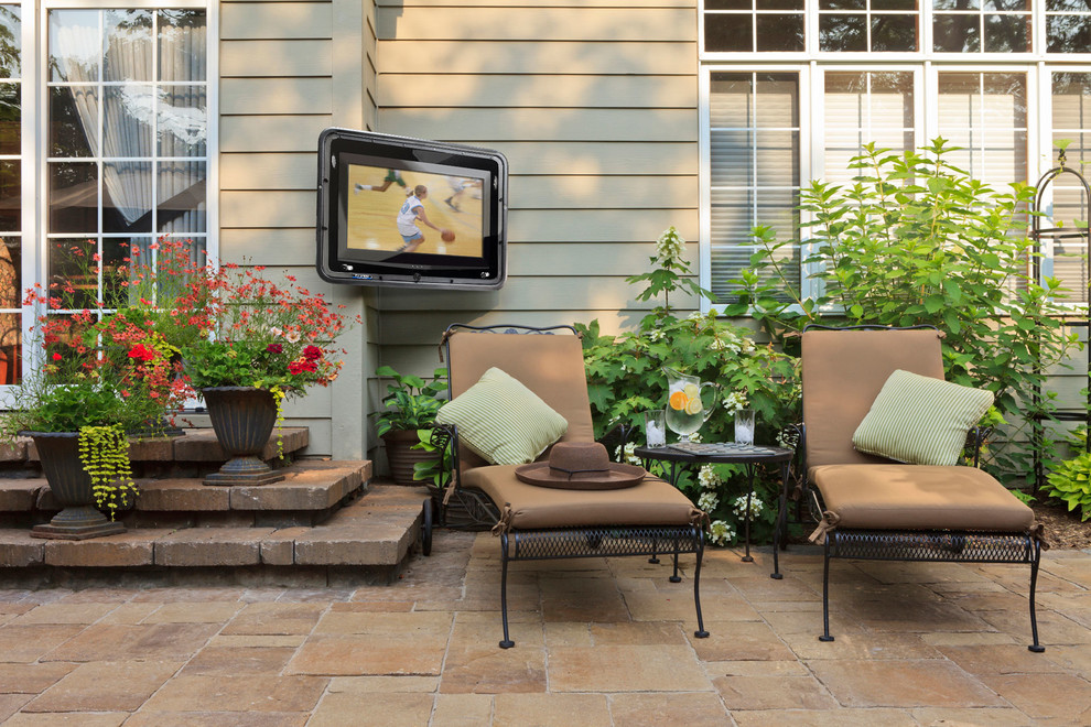 Outdoor Tv Enclosure Patio Traditional with Backyard Living Backyard Movie