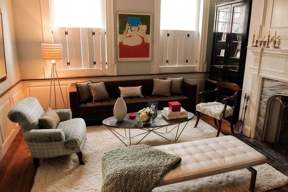 Outdoor Window Shutters Family Room Eclectic with Area Rug Arm Chair