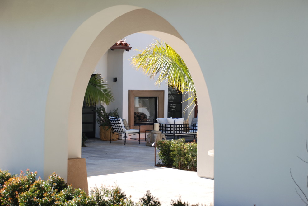Outside Fireplace Designs Entry Mediterranean with None 