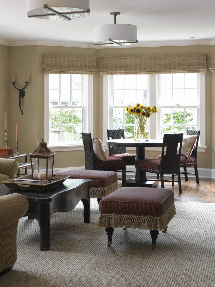 Outside Mount Roman Shade Living Room Transitional with Area Rug Benjamin Moore