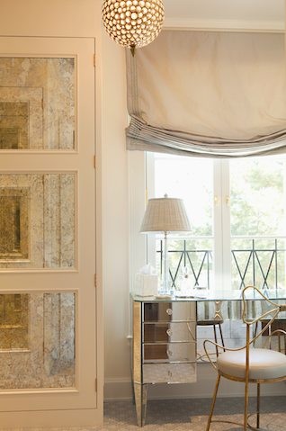 Outside Mount Roman Shade Spaces Transitional with Dressing Room 