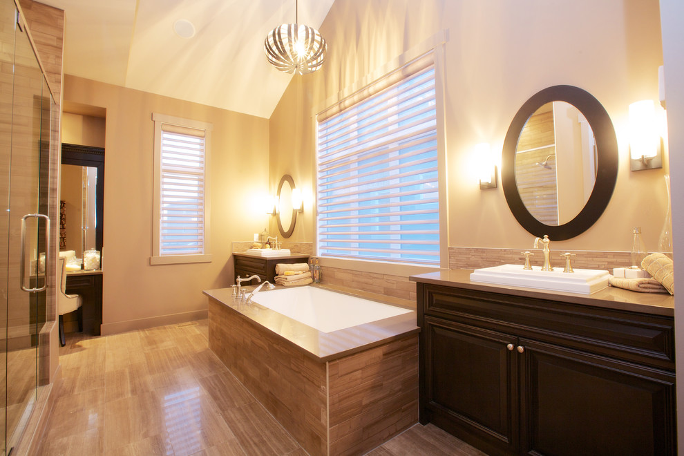 Oval Bathroom Mirrors Bathroom Contemporary with Bathroom Beige Armchair Beige