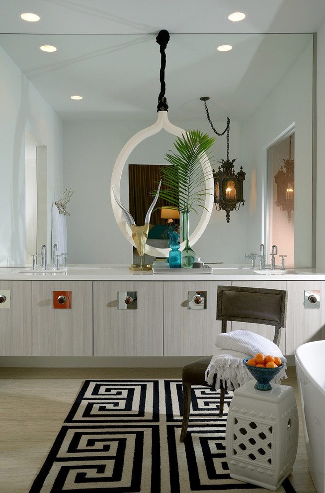 Oval Bathroom Mirrors Bathroom Midcentury with Antler Head Decor Bathtub