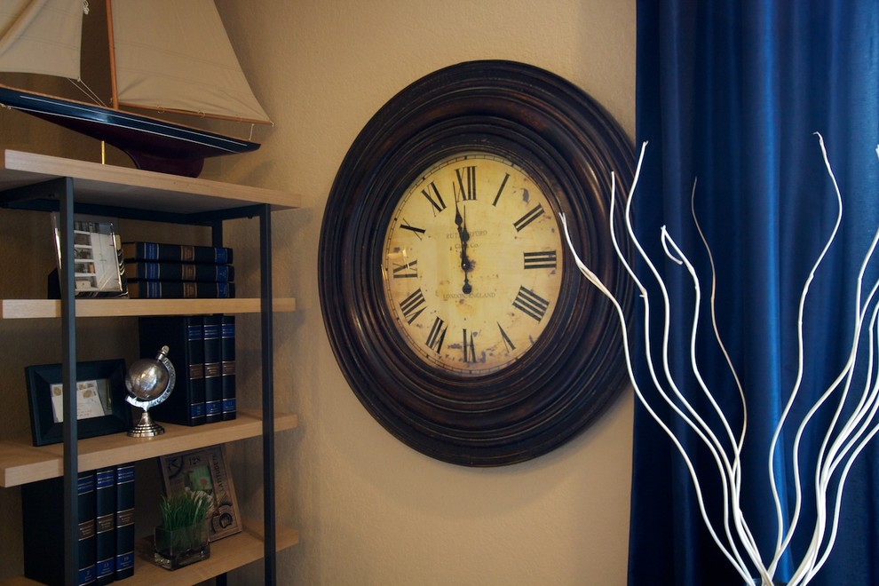 Oversized Wall Clock Home Office with Antiques Maple Wood Masculine