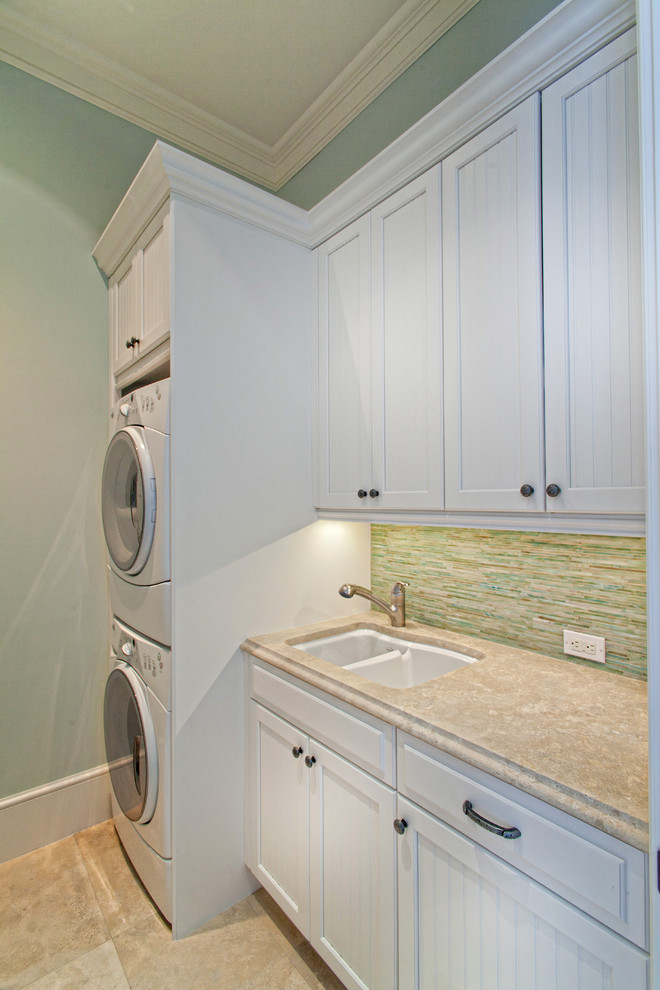 Paint Colors for Laundry Room Laundry Room Traditional with Stackable Washer and Dryer