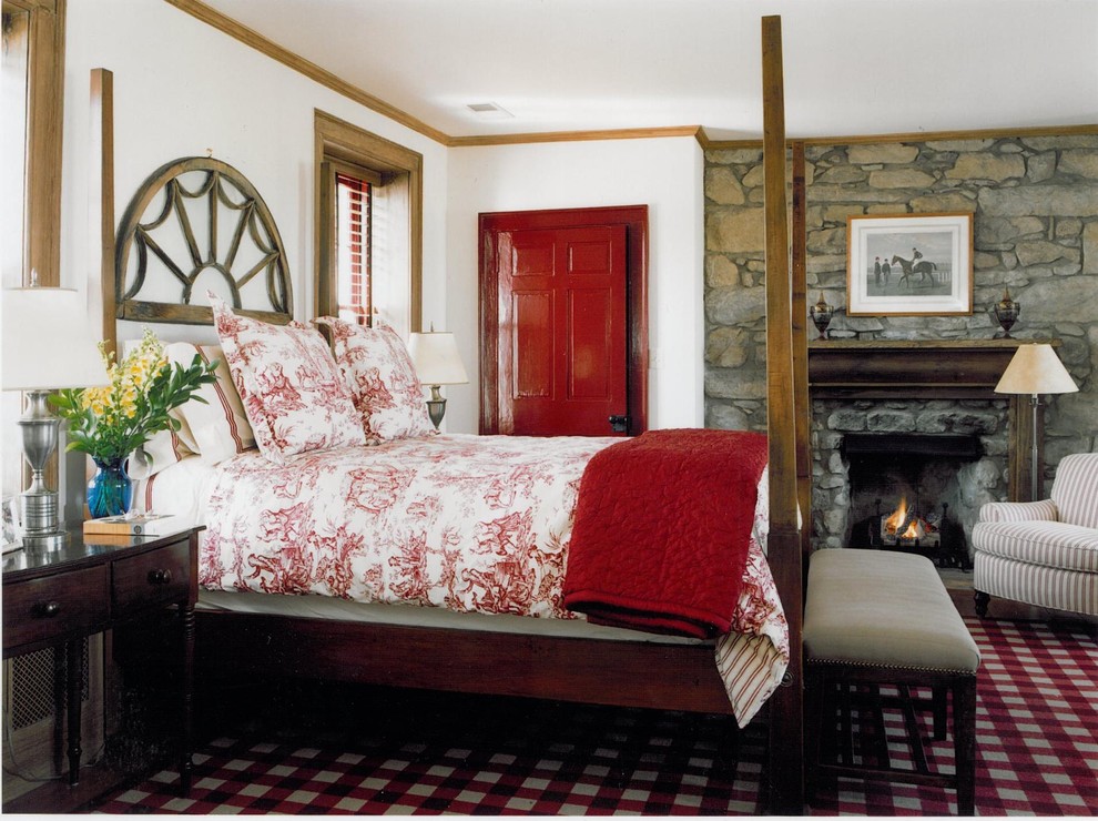 Paint Interior Doors Bedroom Traditional with Bench Seat Blinds Fireplace