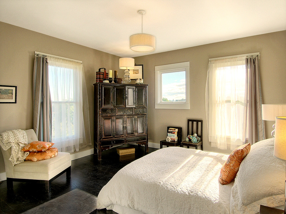 Painted Armoire Ideas Bedroom Eclectic with Armoire Baseboard Curtian Panels