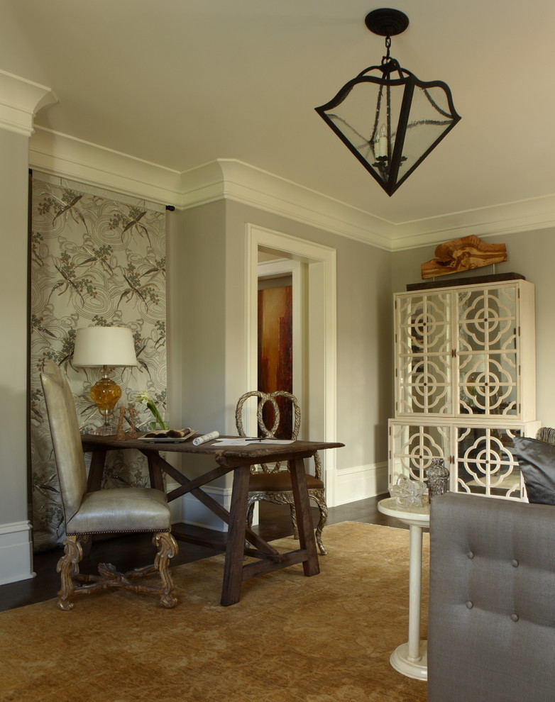 Painted Crown Molding Home Office Traditional with Armoire Crown Molding Dark