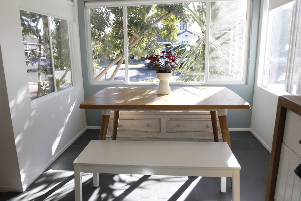 Painted Dining Table Kitchen Contemporary with None 