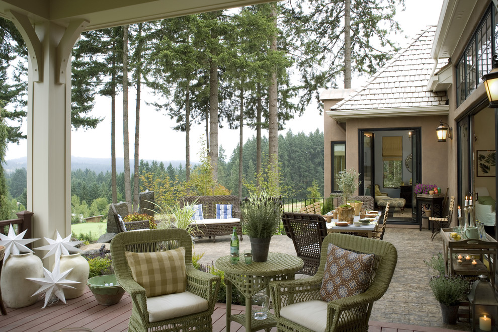 Painted Wicker Furniture Patio Traditional with Cafe Chairs Container Plants