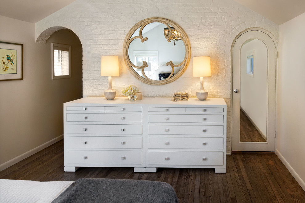 Painting Brick Walls Bedroom Transitional with Arch Entry Arched Door