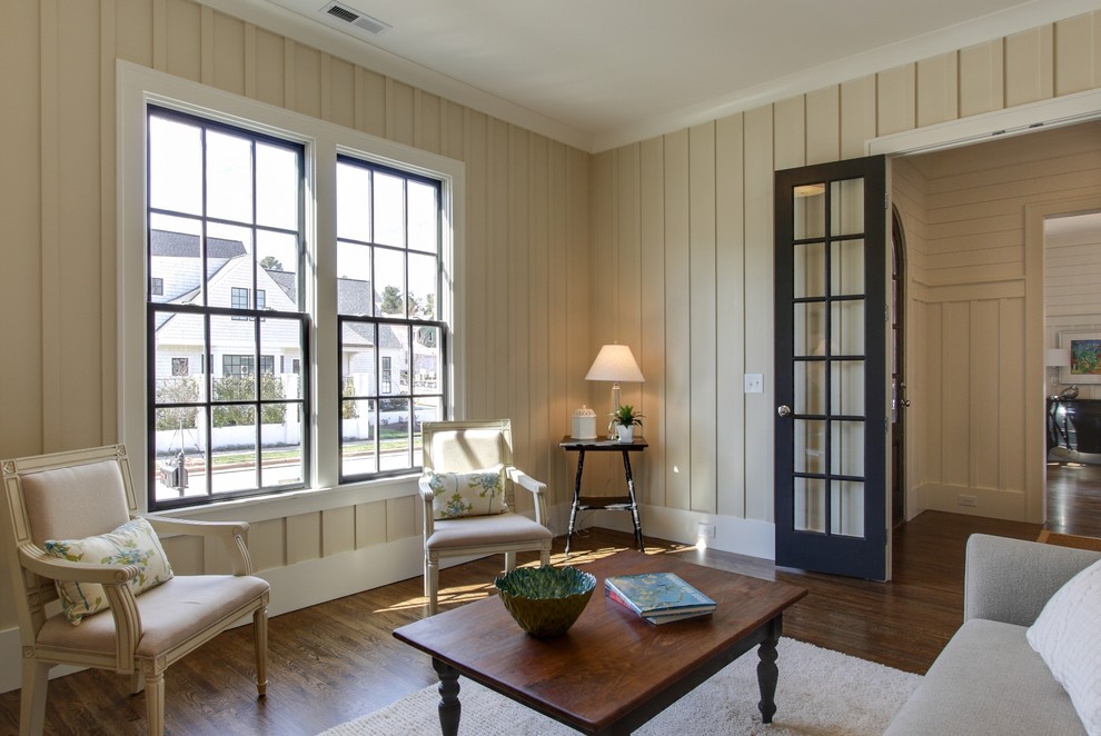 Painting Paneling Ideas Living Room Traditional with Beige Walls Black Muntins