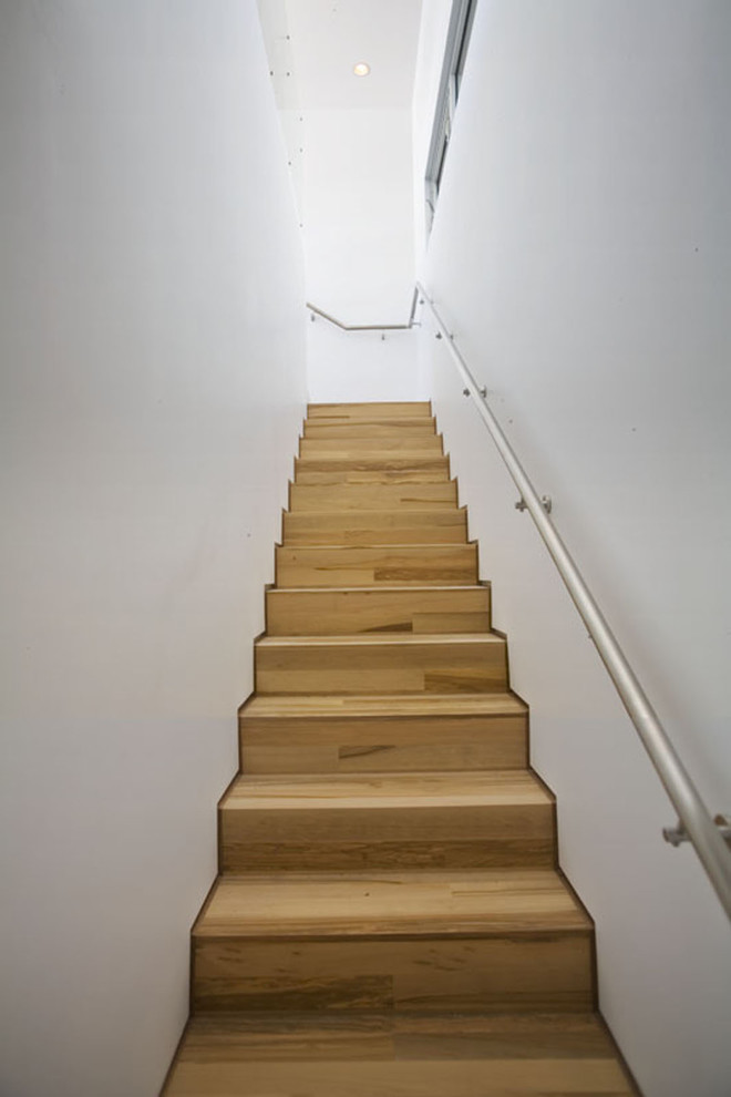 Painting Stair Treads Staircase Modern with Aluminum Handrail Glass Panel