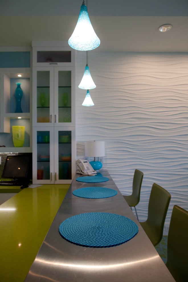 Paneling for Walls Kitchen Contemporary with Atomic Blue and Green