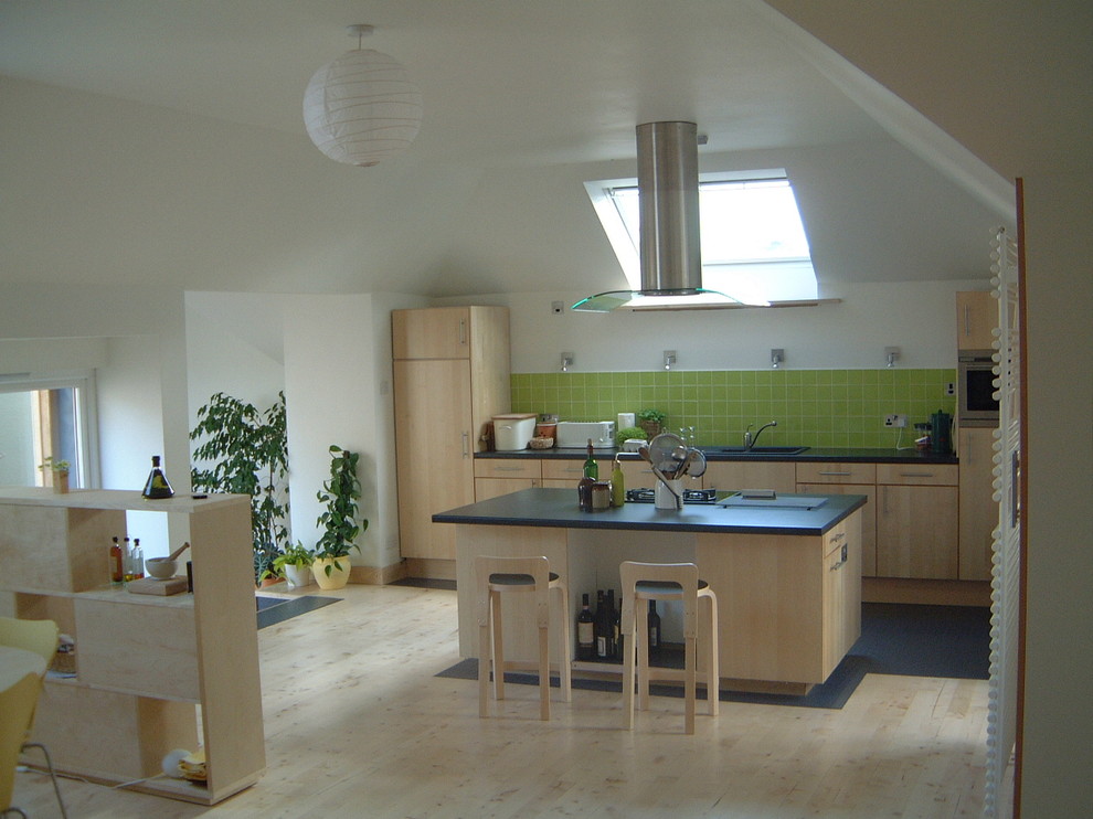Paper Pendant Light Kitchen Contemporary with Built in Oven Coombed Ceilings
