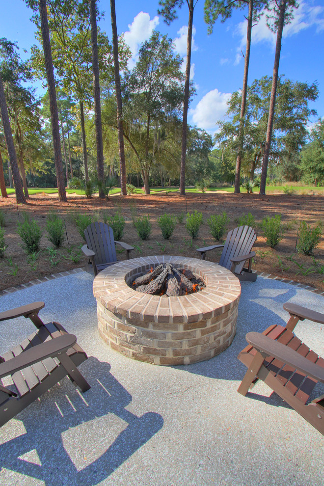 Patio Design Ideas with Fire Pits Patio Traditional with Adirondack Chairs Brick Paving