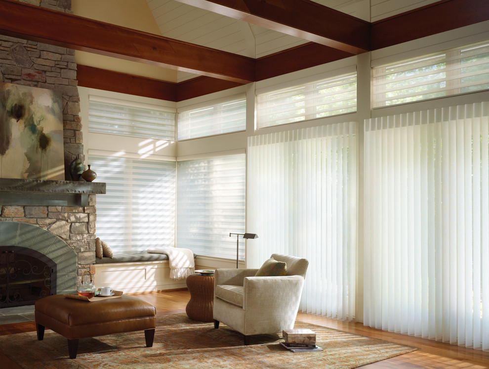 Patio Door Window Coverings Spaces Eclectic with Hunter Douglas Patio Door5