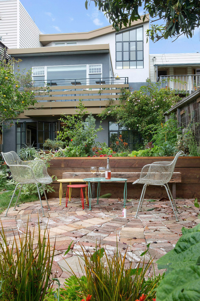 Patio Paver Designs Patio Eclectic with Brick Patio Colorful Exterior