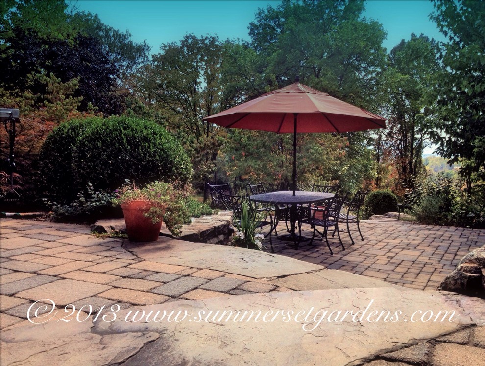 Paver Patio Ideas Patio Traditional with Back Yard Concrete Paver1