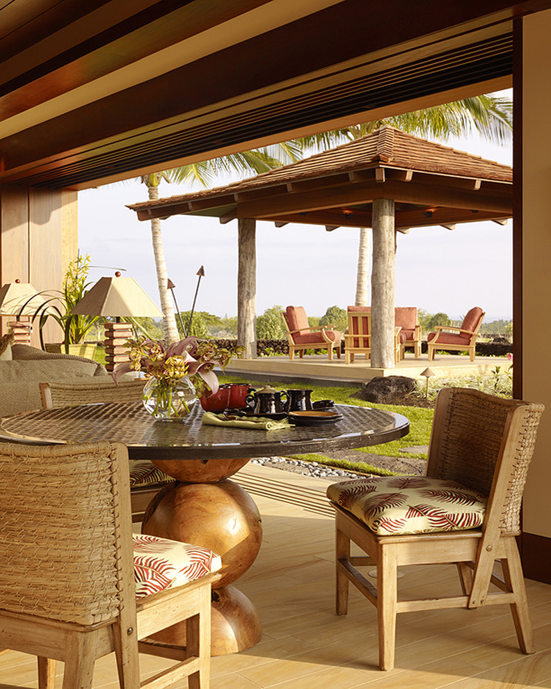 Pedestal Table Base Patio Tropical with Indoor Outdoor Neutral Colors