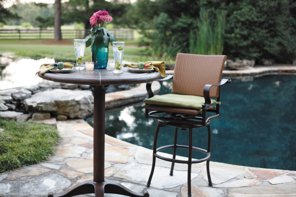 Pedestal Table Base Pool Traditional with Outdoor Bar Stool Outdoor