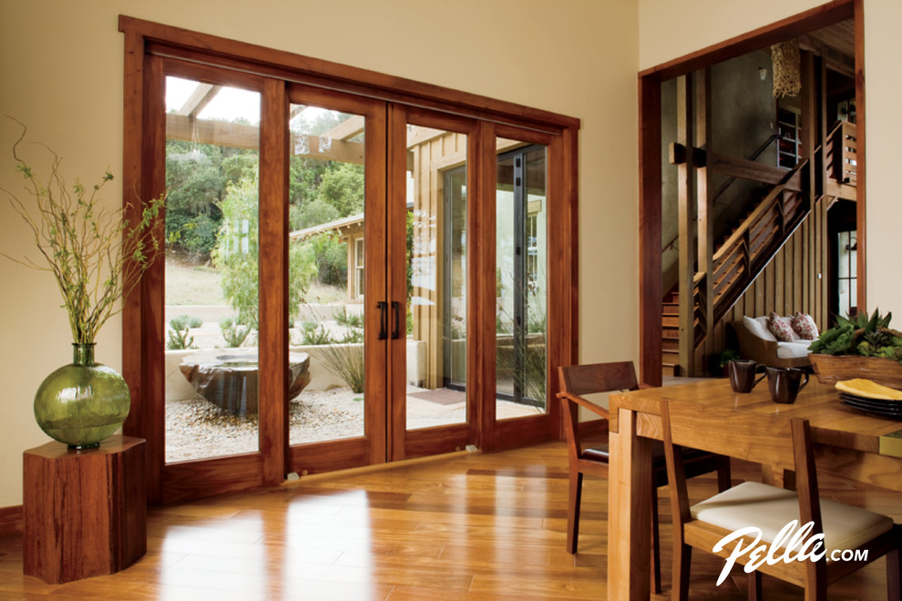 Pella Sliding Doors Dining Room Contemporary with 4 Panel Sliding Patio